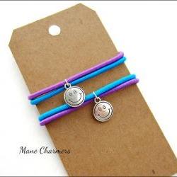 Mane Charmers - Happy Face - Set of 2 - Elastic Hair Ties 
